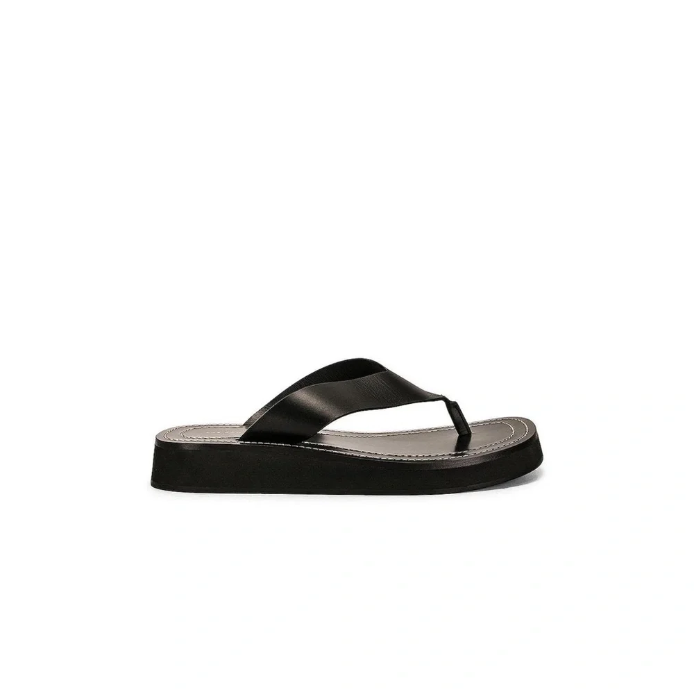 The Row Black Sandals Modern Minimalist Design - Picture 1 of 4